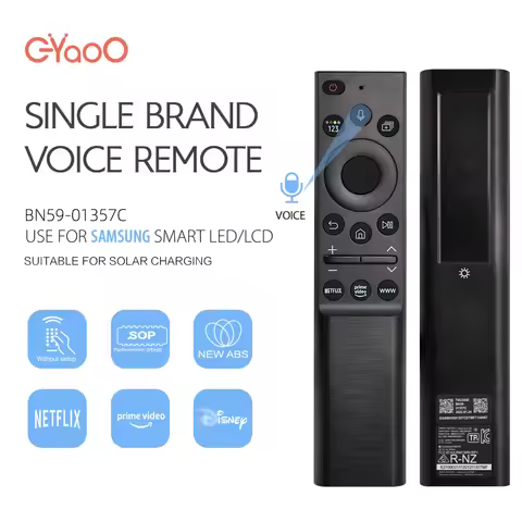 BN59-01357C Samsung TV Replacement Voice Remote Solar Battery Remote Suitable for QA80A QN85A QN90A 