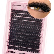 ชุด DIY ขนตาลูกปัด ขนตาประกอบรายบุคคล 408/216/192 ชิ้น, ขนตายาว 80D/100D ที่สูง 0.07 มม. มวนม้วน 8-1