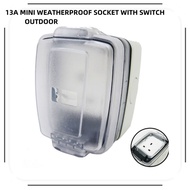 13A MINI IP66/IP65 Outdoor Switch Socket Weatherproof Waterproof Switch Socket Outdoor Switch Socket