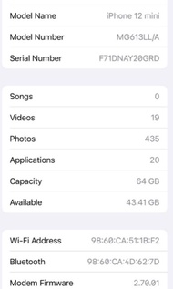 iPhone 12 mini  64gb