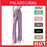 Lissa لسه  Palazo KGT Ironless Free Size KGT Palazo Ice Silk Pants Seluar Getah Palazo Panjang