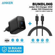 Anker Bundling 45W + C to C Cable 1.8M Samsung Super Fast Charging