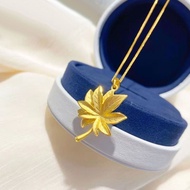 916/22K gold Maple Leaf Pendant /emas loket  916/22K Gold Split Branch Loose Leaf Pendant