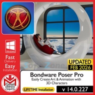 Bondware Poser Pro 14.0.227 - Easily Create Art & Animation with 3D Characters | WIndows - SOFTWARE