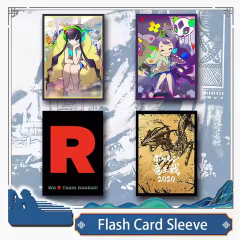 60pcs/set Acerola Elesa Eternatus Rocket Team Flash Card Sleeve PTCG Anime Game Collection Card Prot