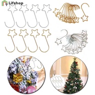 Metal  Star Hooks Xmas Tree Decor/ Mini Christmas Wreath Hooks for Hanging / 20pcs Christmas Ornament S-shaped Hooks/ Christmas Tree Decor Pendants Gift Hanging Hooks