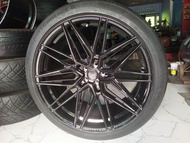 (1วง)ล้อแม็ก23 VOSSEN HF-7 HYBRIDFORGED แม็กUSA.แม็กนำเข้า 5รูPCD112 สีGLOSS BLACK สภาพเหมือนแม็กใหม