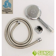 Sunso 3 Function Solid Shower Head Handshower Set