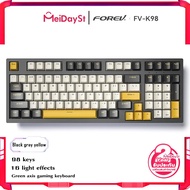 MEIDAYST [FOREV K98] 98 คีย์ mechanical keyboard คีบอร์ดเกมมิ่งไฟ RGB คีย์บอร์ดมี ใช้ได้ทั้งทำงานและ
