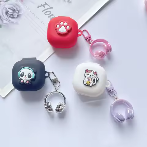 For Realme Buds Air7 case Buds Air 7 Pro /buds air 3s Silicone cute with keychian Earphone cover For
