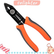 SOLIGHTER Crimping Tool, Orange High Carbon Steel Wire Stripper, Multifunctional Lightweight Hand Tool Electricians