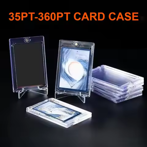 35PT-360PT Transparent Magnetic Card Brick Booster Acrylic Games King Cards Protective Case Star Car