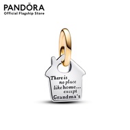 Pandora House Sterling Silver And 14K Gold-Plated Dangle