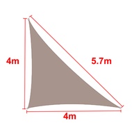 Khaki Shade Sail 420D sun shade sail 95% UV protection waterproof All sizes triangles and squares an