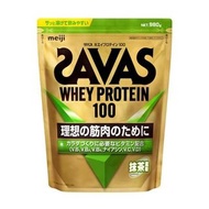 (訂購) 日本製造 明治 SAVAS Whey Protein 100 乳清蛋白粉 980g 抹茶味