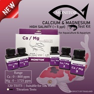 MONITOR High Salinity Calcium Magnesium Test Kit for Aquaculture & Aquarium (120 Tests)