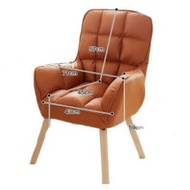 全城熱賣 - 辦公椅電腦椅靠背可摺疊節省空間高彈性墊椅(橙啡色)