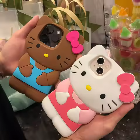 Cute INS Hello Kitty Phone Case For iPhone 17 16 15 14 13 Pro Max 17 Pro 11 12 13 XR XS MAX 6 7 8 Pl