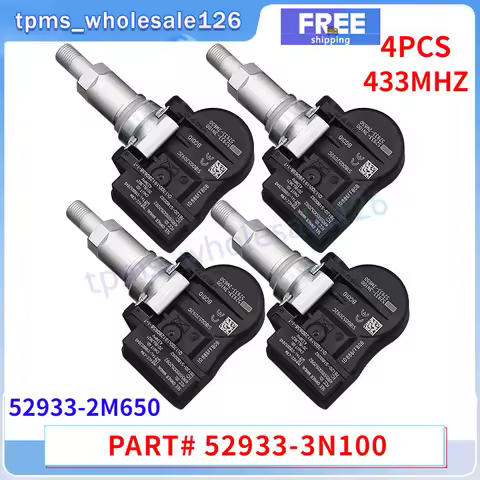 4PCS Tire Pressure Sensor 52933-3N100 For Hyundai Accent Genesis Solaris Kia Ceed Sorento II TPMS 43