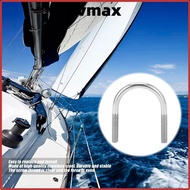 CVMAX 20pcs U Shape Bolt, Round Bend Round Bend U Bolt, Durable U Shaped Bolt Set Construction Indus