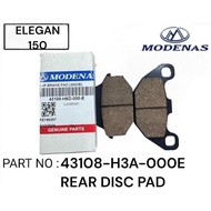MODENAS ELEGAN 150 FRONT / REAR DISC BRAKE PAD ORIGINAL 43108-H3A-000E / 45105-H3A-000E BREK DEPAN B