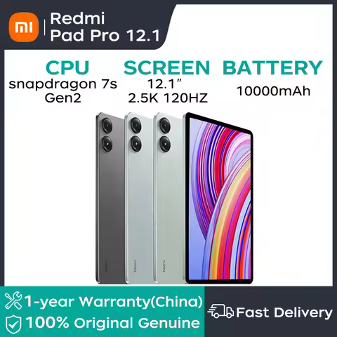 Xiaomi Tablet Chinese Rom Redmi Pad Pro 2024 12.1“ 2.5K 120Hz Snapdragon 7s Gen 2 10000mAh Quad spea