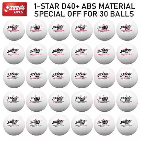 DHS Table Tennis Balls 1 Star D40+ Ping Pong Balls ABS Round Durable Pingpong Bullets for Recreation