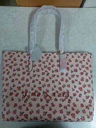 COACH粉紅色花花袋