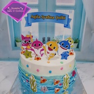 kue ulang tahun baby shark #gratisongkir - brownies 18 cm