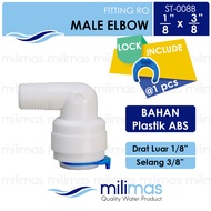 ST - Male Elbow 3/8" x 1/8" T - 008B RO Fitting FOOD GRADE
