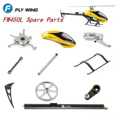 FLY WING FW450L FW450 V2 RC Helicopter Spare Parts Accessories Gear Blade Servo Shaft Screw Frame Ta