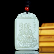 Hetian Agate Xuanhua God of Wealth Pendant Men Women Agate Stone Small Pendant Agate Pendant Agate P