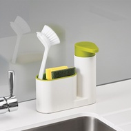 Kitchen Stoarge Rack for Cleaning Rack Washing Sponge Brush Sink Detergent Soap Dispenser Bottle Kit