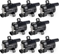 Set of 8 Round Ignition Coil Pack for V8 5.3 6.0 Chevy Silverado 1500 2500 Tahoe Suburban Express GM