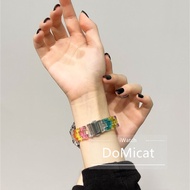 Thin iWatch Band for iWatch Series 10 9 SE S8 7 Ultra candy color smart glacier transparent bracelet