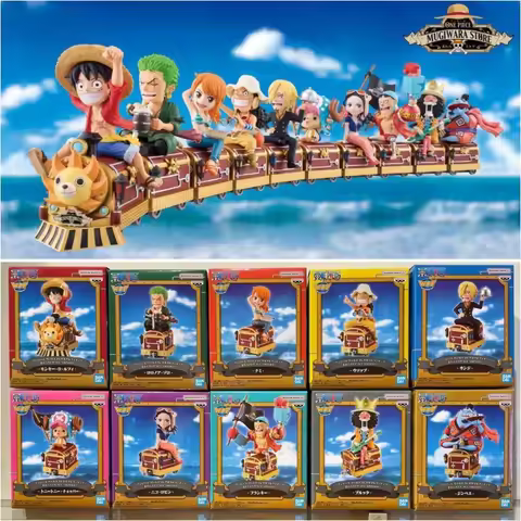 New In Stock Bandai One Piece Wcf Straw Hat Store 12th Anniversary All Aboard Sunny Train Anime Surr