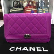 Chanel classic woc bag 紫色羊皮 88new 復古扣 港幣12800