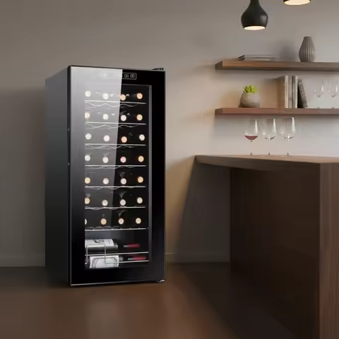 Wholesale OEM Digital Electronic Wine Fridge Refrigerator 93L Compressor Directing Cooling Wine Cabi