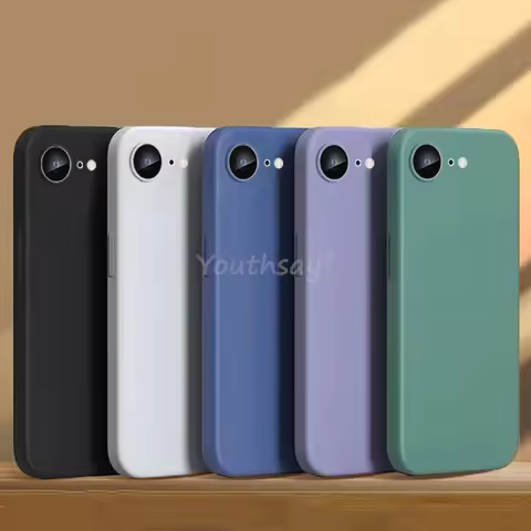For iPhone 16e Case Liquid Silicone Plain Case For iPhone 16e Cover TPU Anti-drop Phone Protector Co
