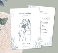 【客製書約夾】似顏繪 | 結婚書約夾 | 書約夾 | 證書夾 | 書約