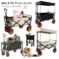 Pet Foldable Wagon Stroller Pets Baby Toddler Cat Dog Wagon Stroller Travel Wagon Trolley