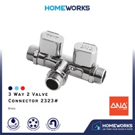 ANA 1/2" 3 WAY 2 VALVE CONNECTOR 2323#