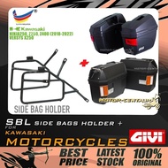 SET KOMBO KOTAK/BOX GIVI E22N,E23N SIDE CASES + SBL SIDEBAGS HOLDER FOR KAWASAKI VERSYS X250, NINJA2