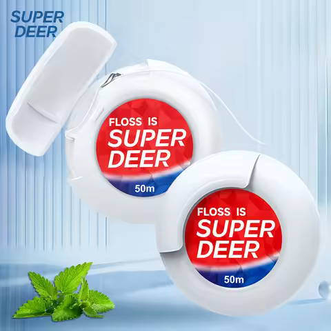 Super Deer 1PCS/3PCS/6PCS Dental Floss Roll Portable Free-cutting Interdental Cleaning Floss Roll Fr