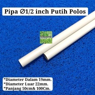 1/2 Inch Plain White Pipe 1/2 Inch Plain White Aquarium Pipe 1/2 Inch Plain 50Cm & 100Cm Aquarium Pi