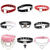 Vintage Sexy Harajuku PU Leather Pendant Necklace for Women Men Punk Gothic Choker New Jewelry