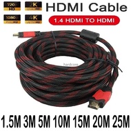 HDMI Cable V1.4 extender High Speed Gold plated audio video 3D Full HD 1080P 2K 4K 8K PS3 PS4 XBOX PC projector TV