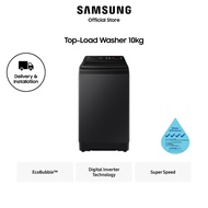 [Climate Voucher Eligible] Samsung WA10CG4546BVSP, Top Load Washing Machine, 10kg, 4 Ticks, with Eco