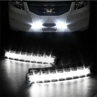 SPCLไฟรถยนต์ 8 Led Drl Fog Driving Daylight Daytime Running White Lamp