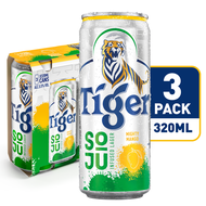 Tiger Soju Infused Lager Mighty Mango Beer Can, 3 x 320ml